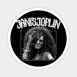 Janis Joplin Metal Style Magnet